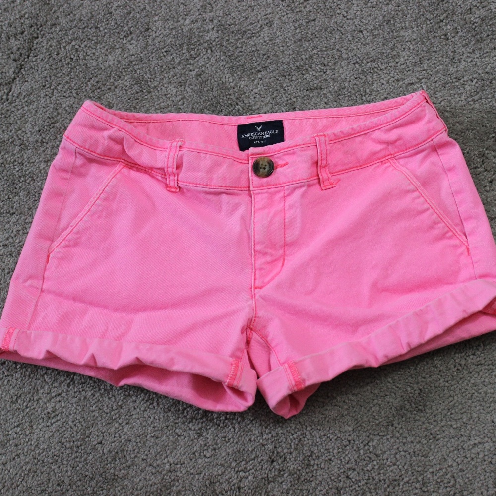 American Eagle neon pink shorts